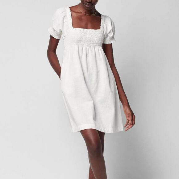 NWT Faherty Ramona Smocked Organic Cotton Dress sz xs - Picture 1 of 7